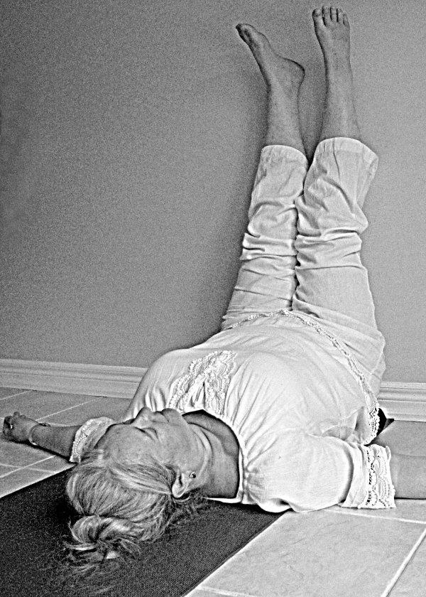 Legs up the wall restorative yoga
